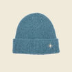 Bonnet tricoté vert canard femme