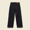 Jeans large taille haute denim gris femme