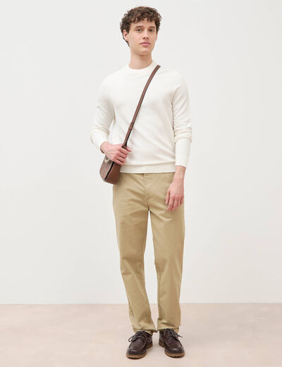 Pantalon regular longueur 32 taupe homme