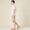 Bermuda droit taille nouée beige homme