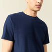 T-shirt manches courtes bleu marine homme