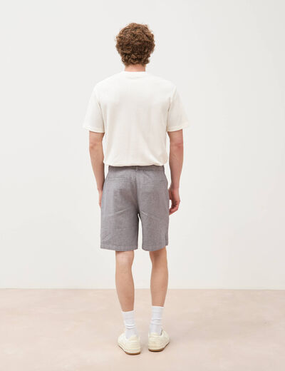Bermuda gris fonc&eacute; homme