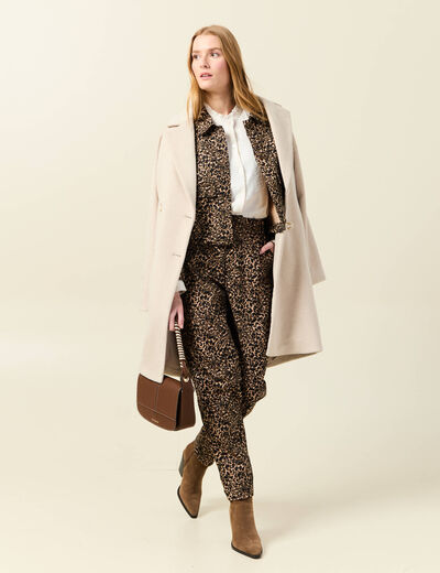 Blouson manches longues beige femme