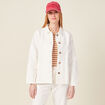 Surchemise droite boutonnée ecru femme