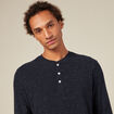 T-shirt manches longues bleu marine homme