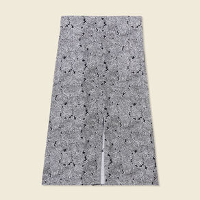 Jupe midi droite fendue noir femme