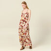 Robe longue évasée fluide sable femme