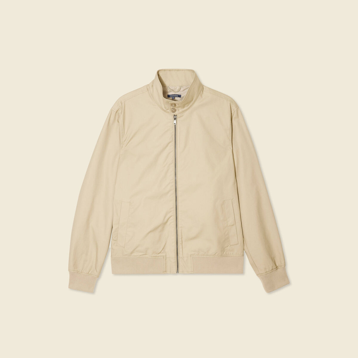 Blouson zippé col montant gris homme