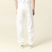 Chino droit longueur 32 en coton denim blanc homme