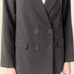 Veste blazer double boutonnage gris femme