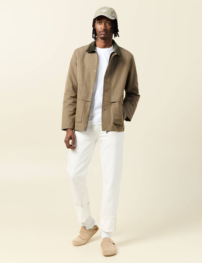 Jeans éco-responsable regular denim blanc homme