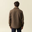 Surchemise boutonn&eacute;e marron fonc&eacute; homme