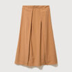 Jupe fluide marron femme