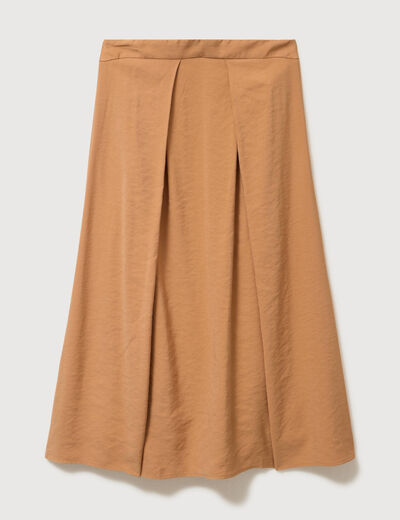 Jupe fluide marron femme