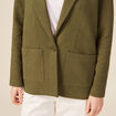 Gilet manches longues vert kaki femme