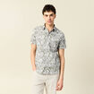 Chemise manches courtes vert kaki homme