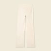 Jeans flare à pont denim blanc femme