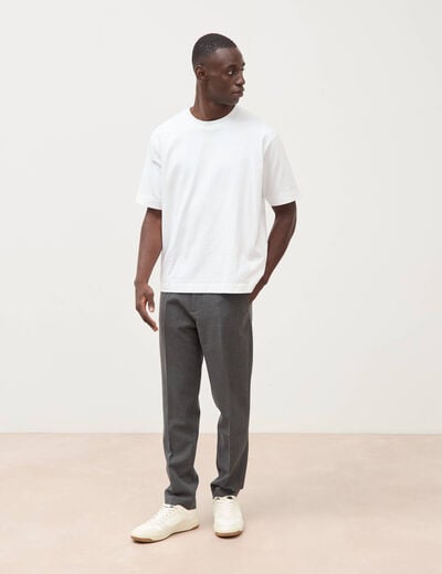 Pantalon droit longueur 32 gris fonc&eacute; homme
