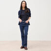 Jeans bootcut denim brut femme
