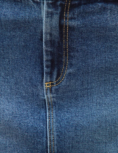 Mini-jupe en jeans bleu gris femme