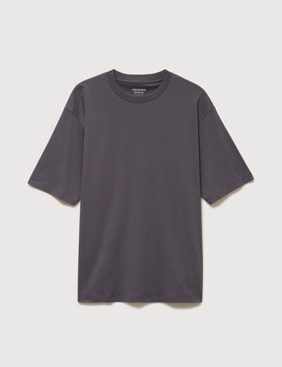 T-shirt manches courtes gris fonc&eacute; homme