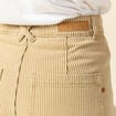 Jeans large ray&eacute; taille haute 7/8&egrave;me beige femme