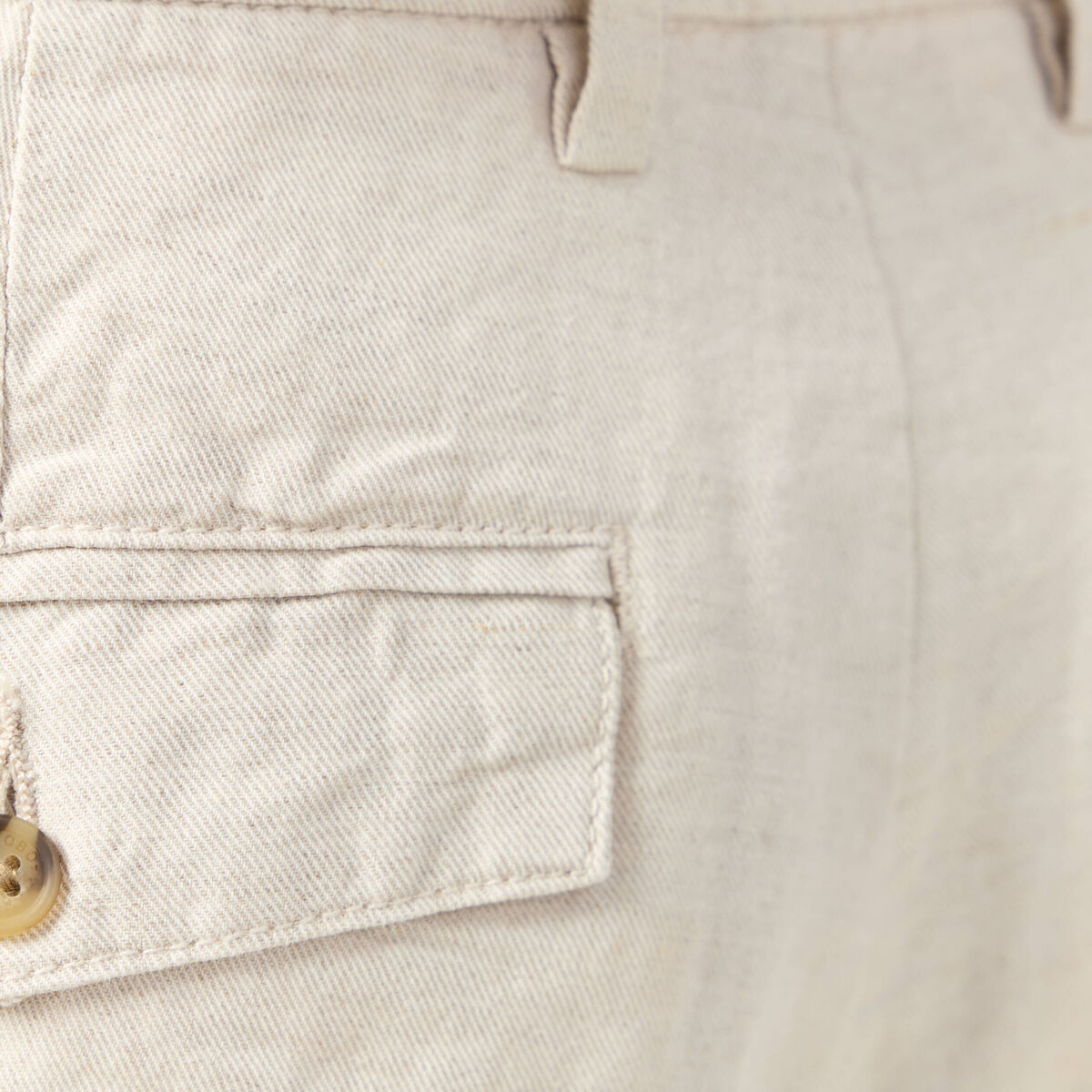 Bermuda droite &agrave; coulisse beige homme