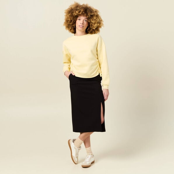 sweat manches longues jaune clair femme Sweat manches longues jaune clair femme