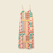Robe longue fines bretelles col rond multicolore femme