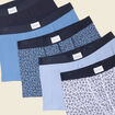 Lot 5 boxers bleu clair homme