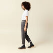 Pantalon mom taille haute 7/8&egrave;me denim denim gris femme