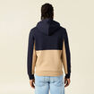 Sweat zippé à capuche beige homme