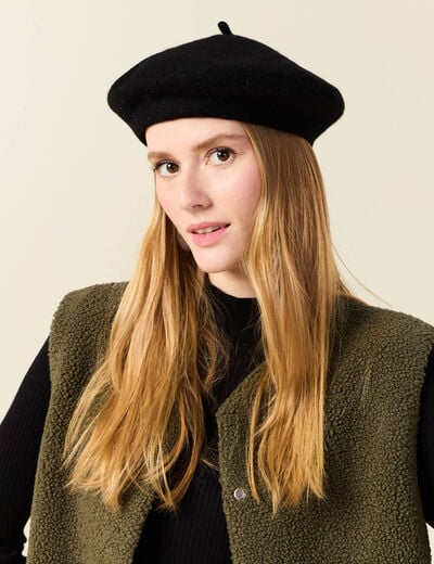 B&eacute;ret noir femme