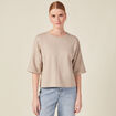 T-shirt à manches courtes creme femme