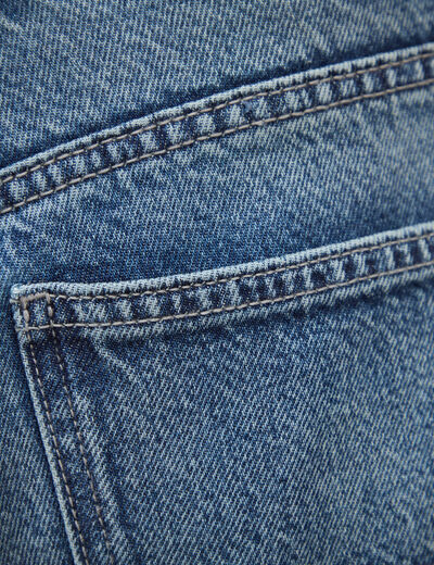 Jeans straight taille standard bleu gris femme