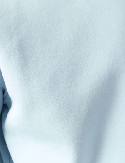 Sweat manches longues avec broderie bleu ciel homme