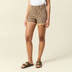 Short mom taille haute camel femme