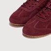 Basket &agrave; semelle fine bordeaux femme