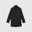 Pardessus droit long col montant noir homme