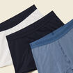Lot de 3 boxers bleu fonc&eacute; homme
