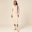 Robe pull éco-responsable creme femme