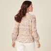 Blouse manches longues beige femme