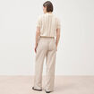 Pantalon taille standard ecru femme