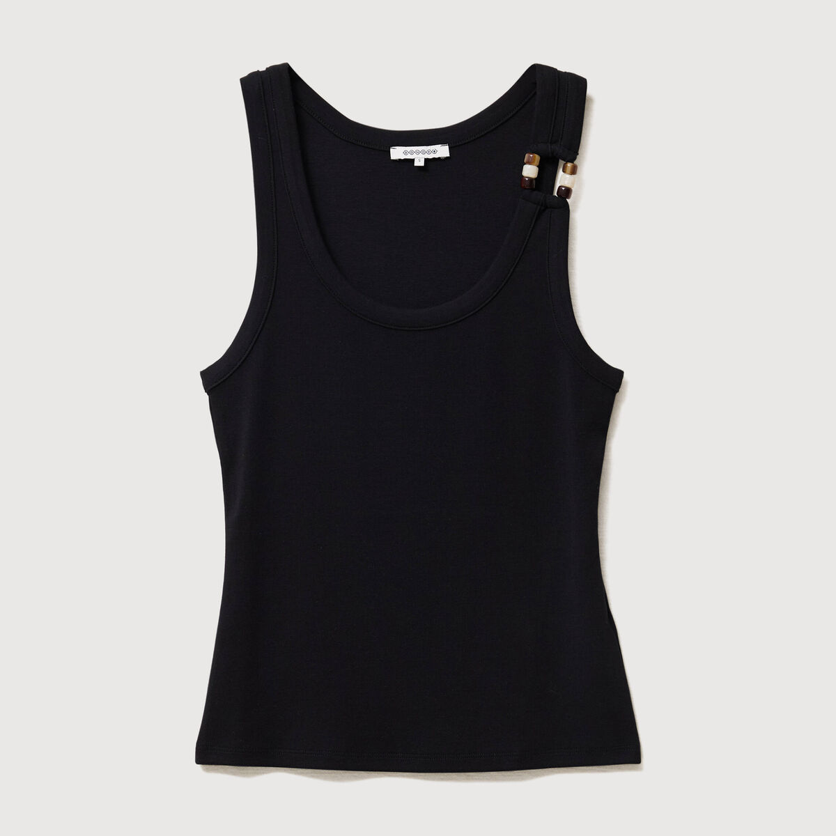 D&eacute;bardeur sans manches noir femme
