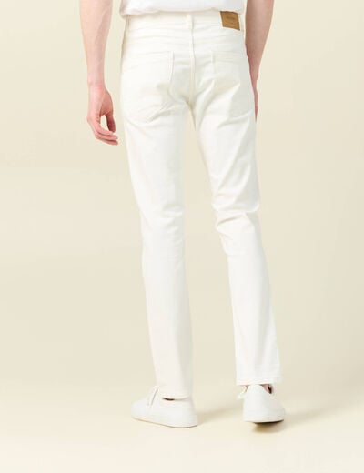 Jeans slim éco-responsable denim blanc homme