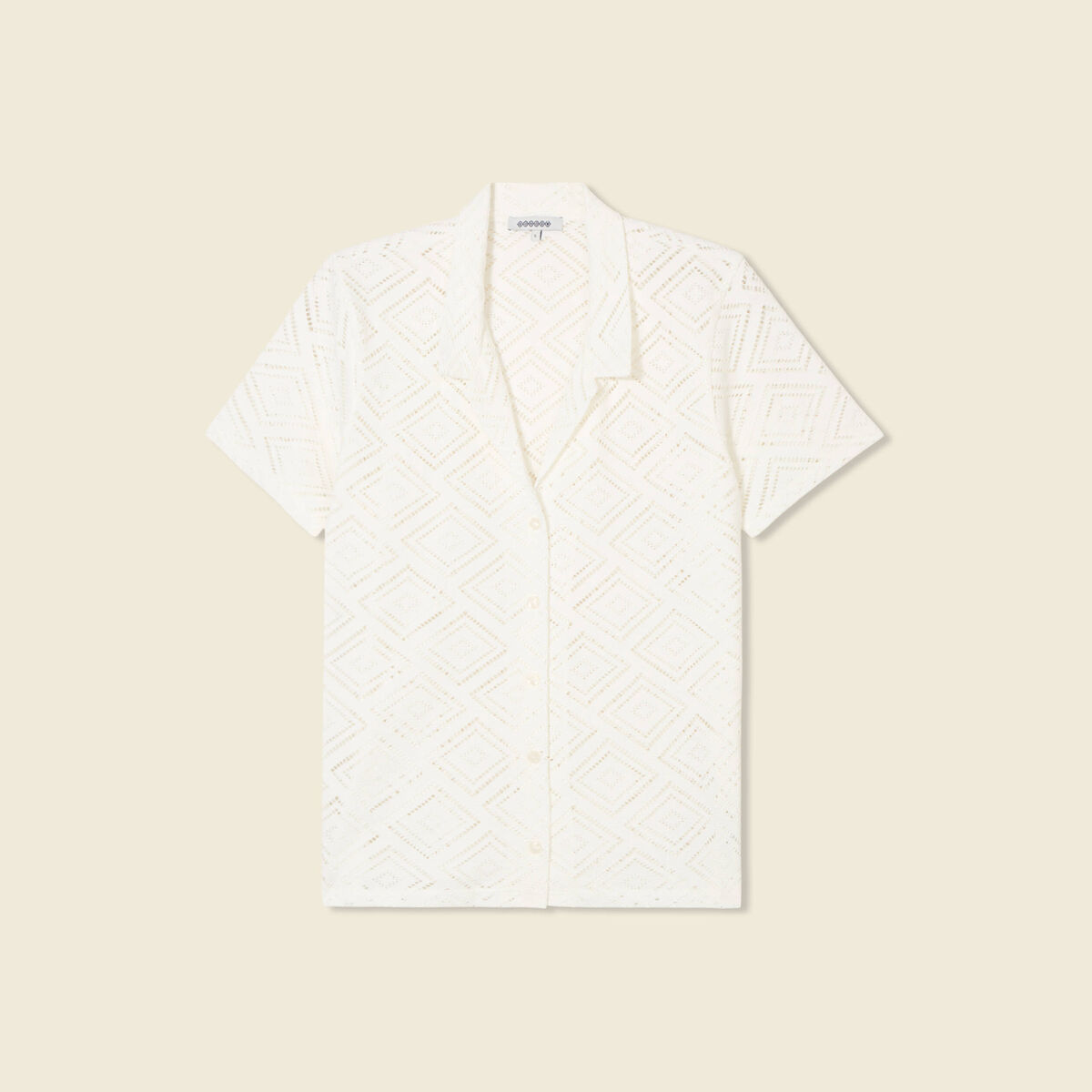 T-shirt manches courtes ecru femme