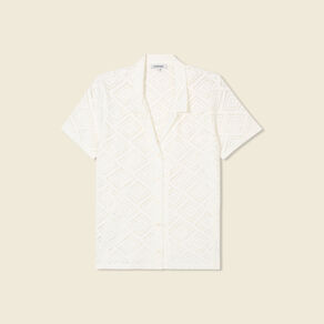 T-shirt manches courtes ecru femme