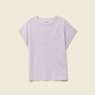 T-shirt col rond manches courtes parme femme