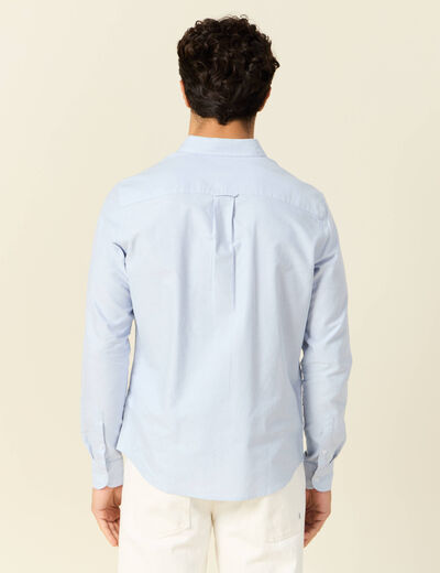 Chemise manches longues bleu clair homme