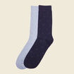 Lot 2 paires chaussettes bleu gris homme